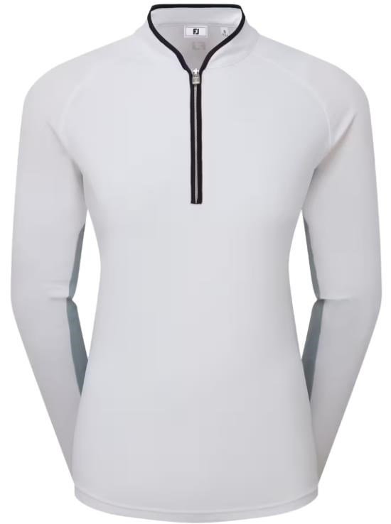 FootJoy 1/4-Zip LS Sun Protection dámské tričko, bílé
