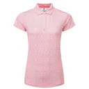 FootJoy Animal Print Cap Sleeve Lisle dámské polo, růžové