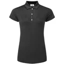 FootJoy Animal Print Cap Sleeve Lisle dámské polo, černé