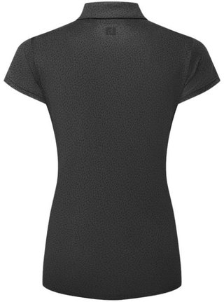FootJoy Animal Print Cap Sleeve Lisle dámské polo, černé