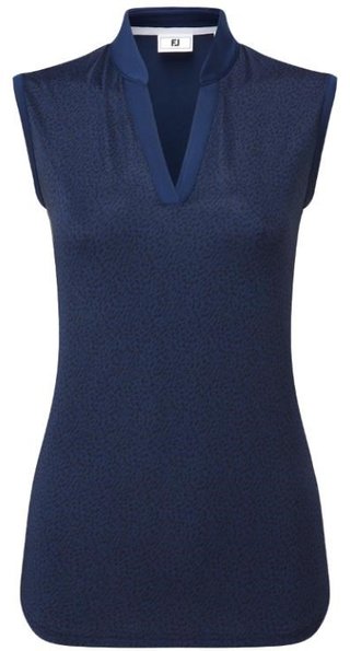 FootJoy Animal Print Sleeveless Lisle dámské polo, tmavě modré