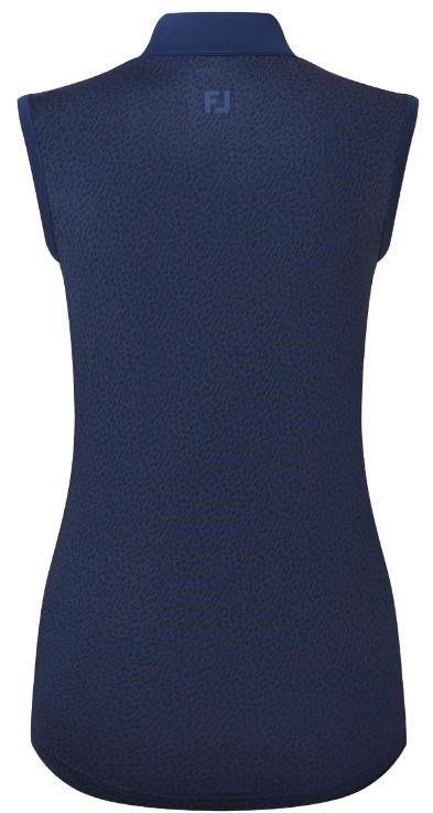 FootJoy Animal Print Sleeveless Lisle dámské polo, tmavě modré