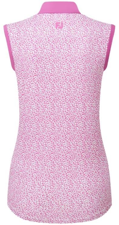 FootJoy Animal Print Sleeveless Lisle dámské polo, růžové