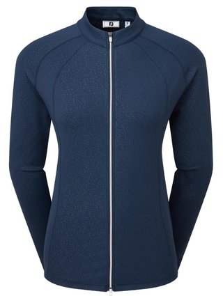 FootJoy Embossed Full-Zip Midlayer dámská mikina, tmavě modrá