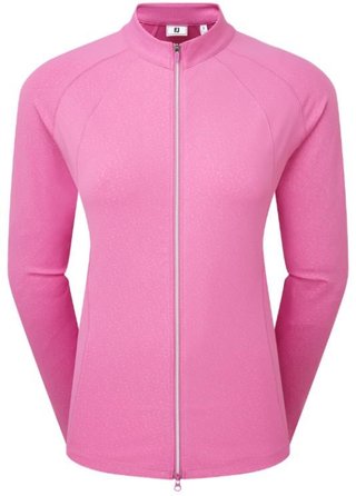 FootJoy Embossed Full-Zip Midlayer dámská mikina, růžové