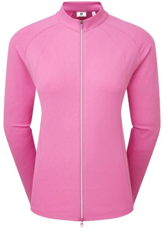FootJoy Embossed Full-Zip Midlayer dámská mikina, růžové
