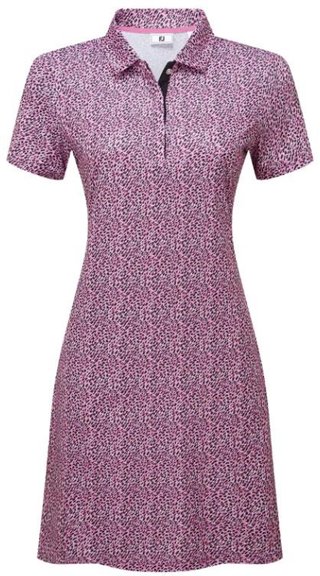 FootJoy Animal Print golfové šaty, růžovo/černé