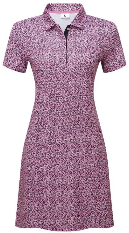 FootJoy Animal Print golfové šaty, růžovo/černé