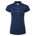 FootJoy Painted Floral Cap Sleeve Lisle dámské polo, tmavě modré