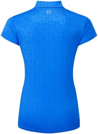 FootJoy Painted Floral Cap Sleeve Lisle dámské polo, modré