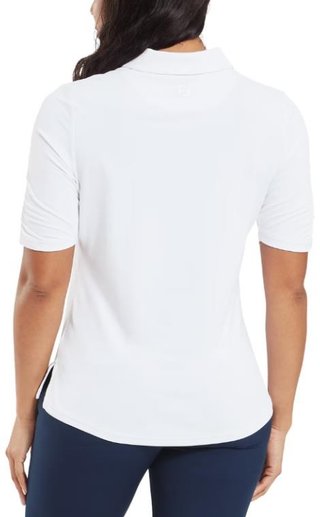 FootJoy Half Sleeve Ruched Lisle dámské polo, bílé