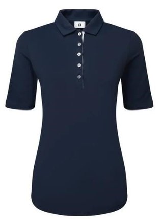 FootJoy Half Sleeve Ruched Lisle dámské polo, tmavě modré