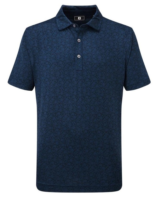 Footjoy Painted Floral Lisle dětské polo, tmavě modré