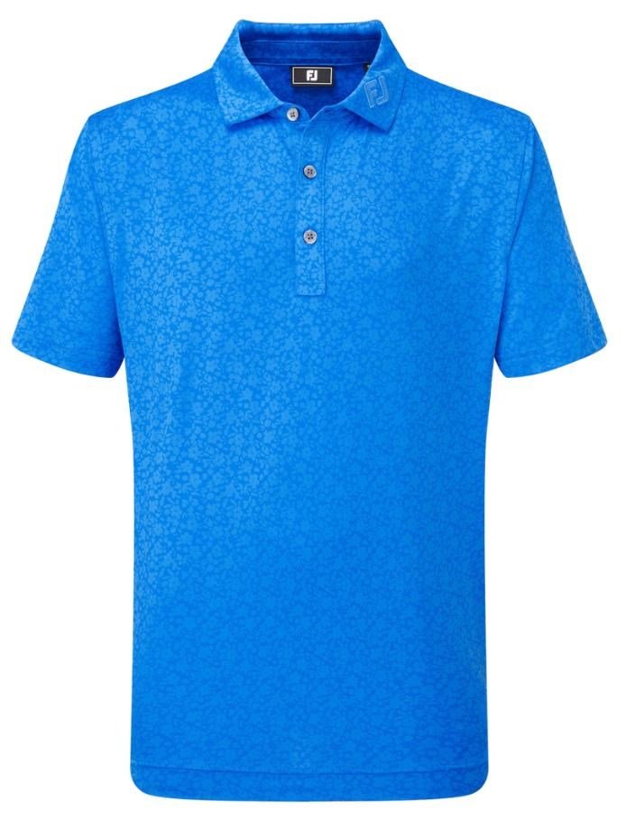 Footjoy Painted Floral Lisle dětské polo, cobalt