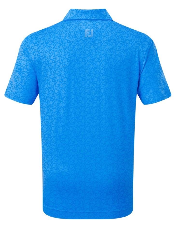 Footjoy Painted Floral Lisle dětské polo, cobalt