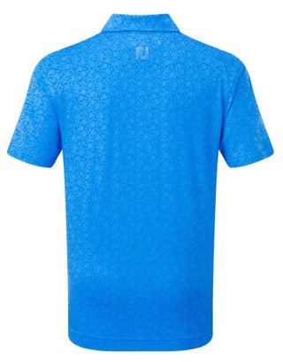 Footjoy Painted Floral Lisle dětské polo, cobalt
