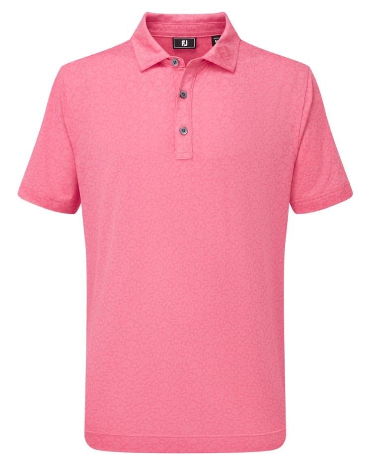 Footjoy Painted Floral Lisle dětské polo, růžové