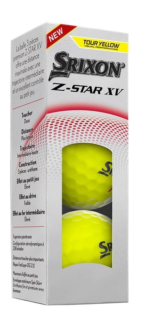 Srixon Z-STAR XV golfové míčky, žluté