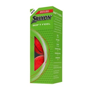 Srixon Soft Feel Brite golfové míčky, červené