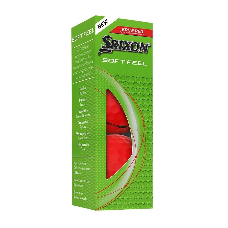 Srixon Soft Feel Brite golfové míčky, červené