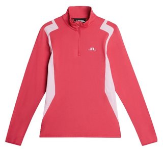 J.Lindeberg Mae Quarter Zip Mid layer dámská mikina, azalea