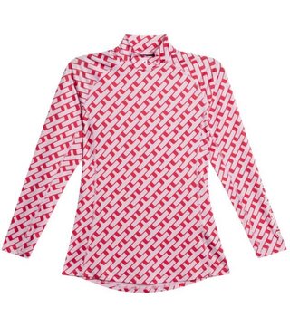 J.Lindeberg Ella Print Soft Compression dámský top, tour geo pink