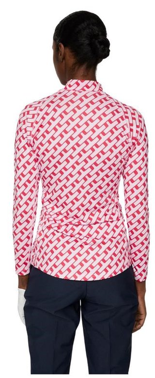 J.Lindeberg Ella Print Soft Compression dámský top, tour geo pink