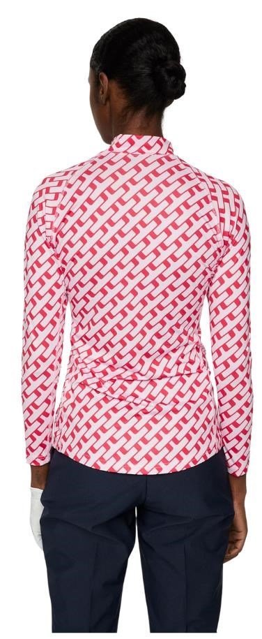 J.Lindeberg Ella Print Soft Compression dámský top, tour geo pink