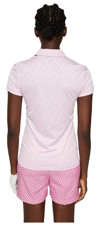 J.Lindeberg Alaya Jacquard dámské polo, růžové