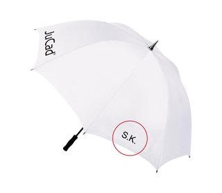 JuCad teleskopický golfový deštník 68" s pinem, stříbrný (UV ochrana)