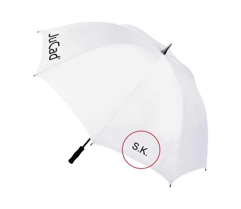 JuCad teleskopický golfový deštník 68" s pinem, stříbrný (UV ochrana)