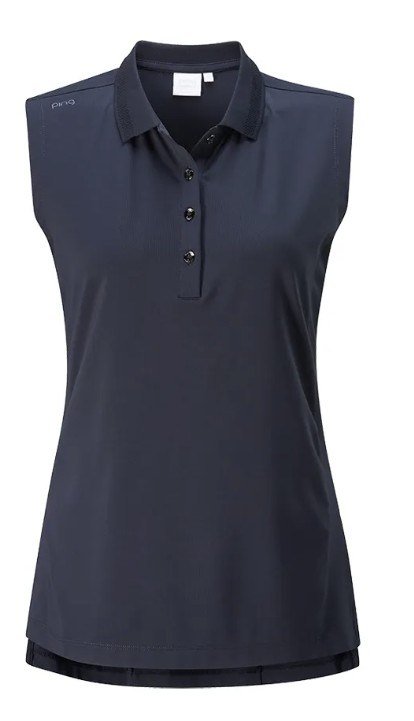Ping Solene sleeveless dámské polo bez rukávů, tmavě modré