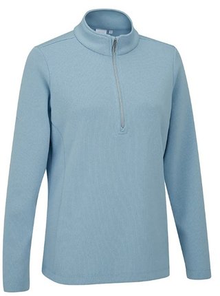 Ping Lyla half zip ribbed dámská fleecová mikina, modrá