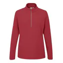 Ping Lyla half zip ribbed dámská fleecová mikina, červená