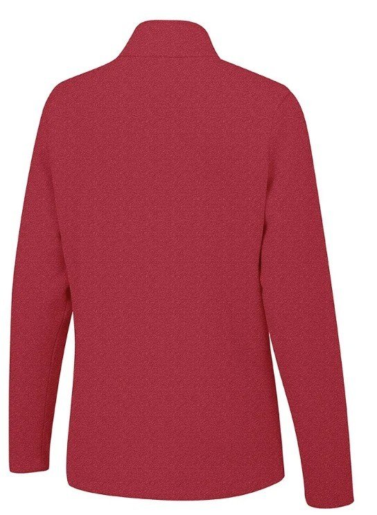 Ping Lyla half zip ribbed dámská fleecová mikina, červená