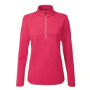 Ping Lyla half zip ribbed dámská fleecová mikina, růžová