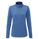 Ping Lyla half zip ribbed dámská fleecová mikina, tmavě modrá