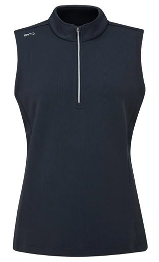 Ping Lyla half zip dámská vesta, tmavě modrá