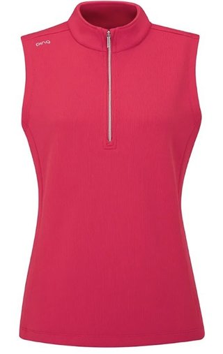 Ping Lyla half zip dámská vesta, červená