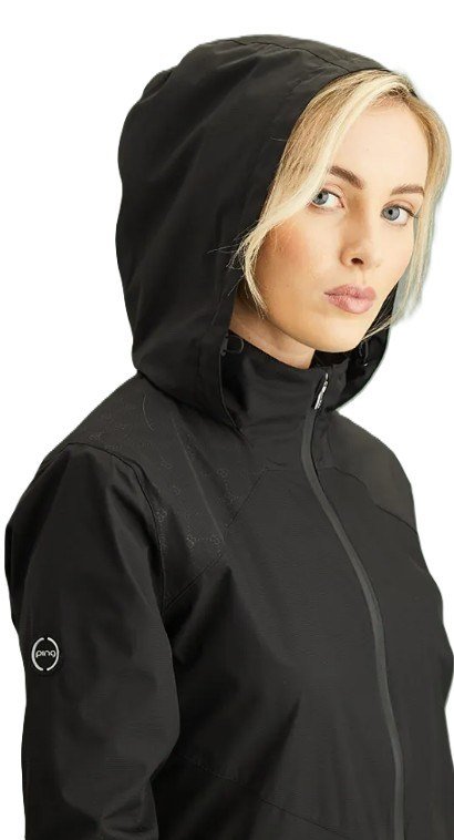 Ping Milli Hooded nepromokavá dámska bunda, černá