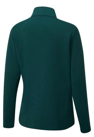 Ping Lyla half zip ribbed dámská fleecová mikina, zelená