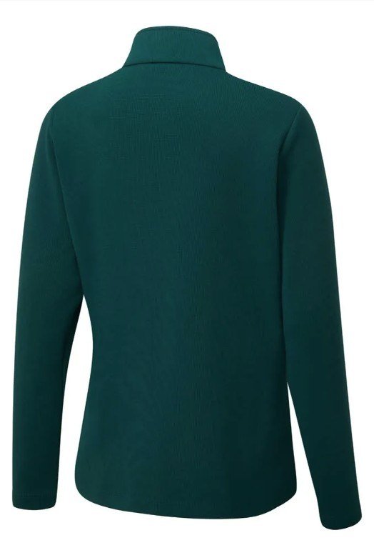 Ping Lyla half zip ribbed dámská fleecová mikina, zelená