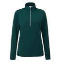 Ping Lyla half zip ribbed dámská fleecová mikina, zelená