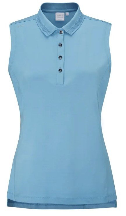 Ping Solene sleeveless dámské polo bez rukávů, laguna