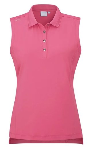 Ping Solene sleeveless dámské polo bez rukávů, růžové