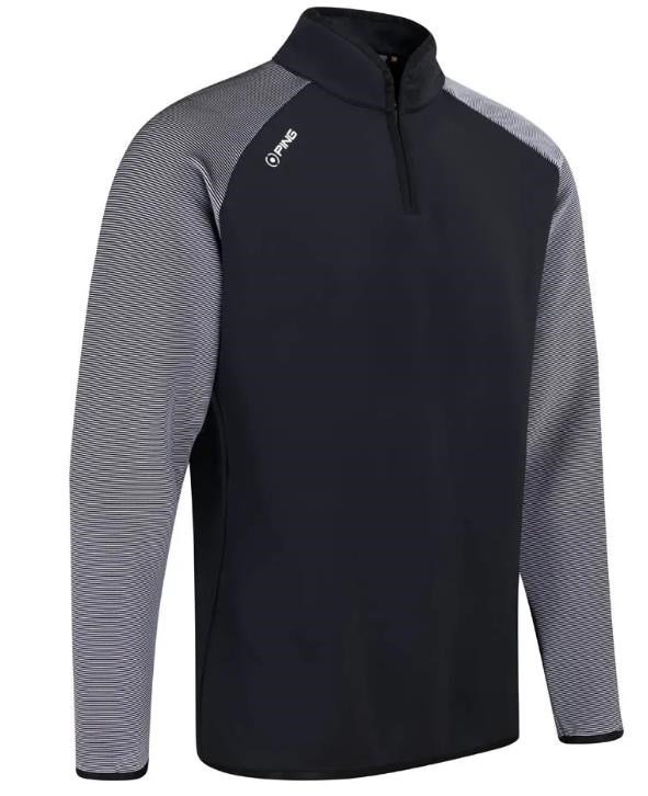 Ping Strio Performance Midlayer pánská mikina, černo/bílá