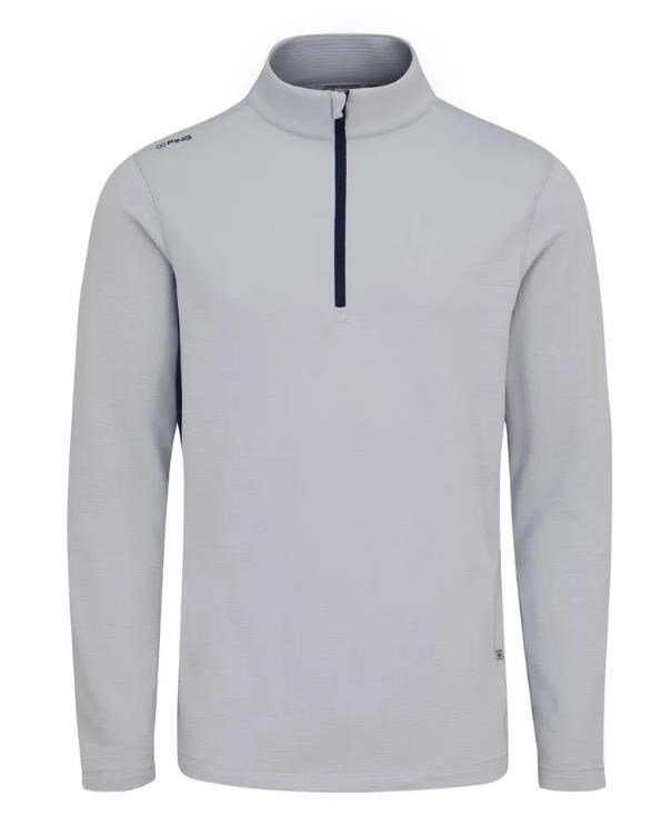 Ping Rhodri Half Zip Fleece pánská mikina, šedo/tmavě modrá