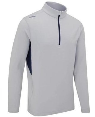 Ping Rhodri Half Zip Fleece pánská mikina, šedo/tmavě modrá