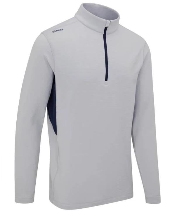 Ping Rhodri Half Zip Fleece pánská mikina, šedo/tmavě modrá