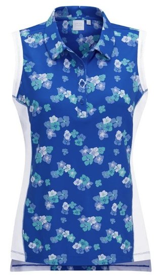 Ping Colleen dámské polo bez rukávů, vibrant bloom/bílé